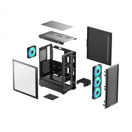 Deepcool CC550 4F BLACK [ATX,4FAN] 